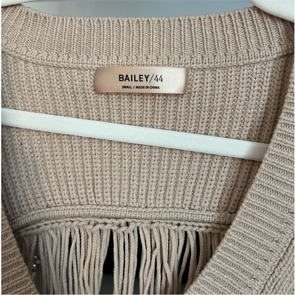 Bailey44 Champagne Peggy Fringe Sweater - Picture 4 of 8
